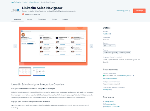 Sales Navigator in HubSpot